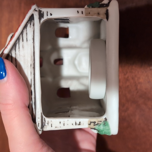 Lefton Handpainted Colonial Village Church Tea Light Holder 05817 Christmas 1986 - Picture 6 of 8